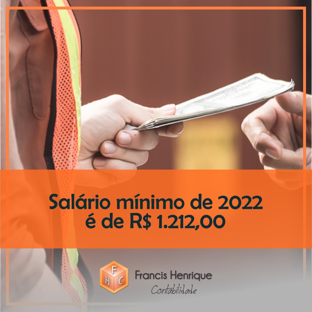 Entra em vigor o novo salário mínimo de R$ 1.212